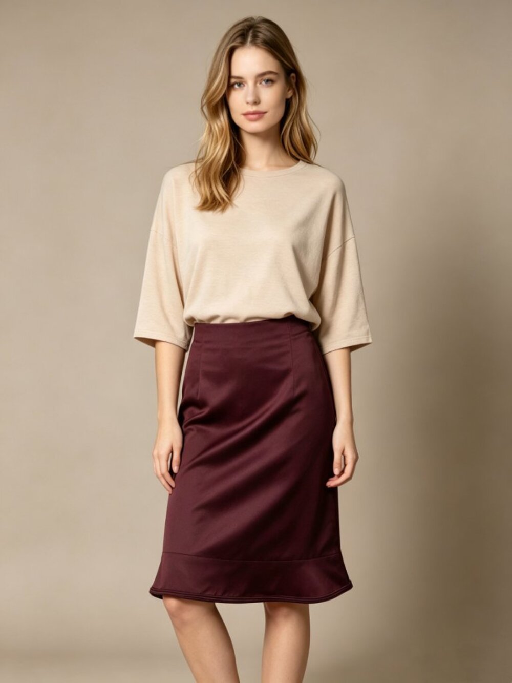 NWOT Rare Marni Womens Silk Skirt Size 38 Berry Color Back zipper Made in Italy